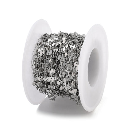 Silver Circle Link Chain By the Foot - Stainless Steel