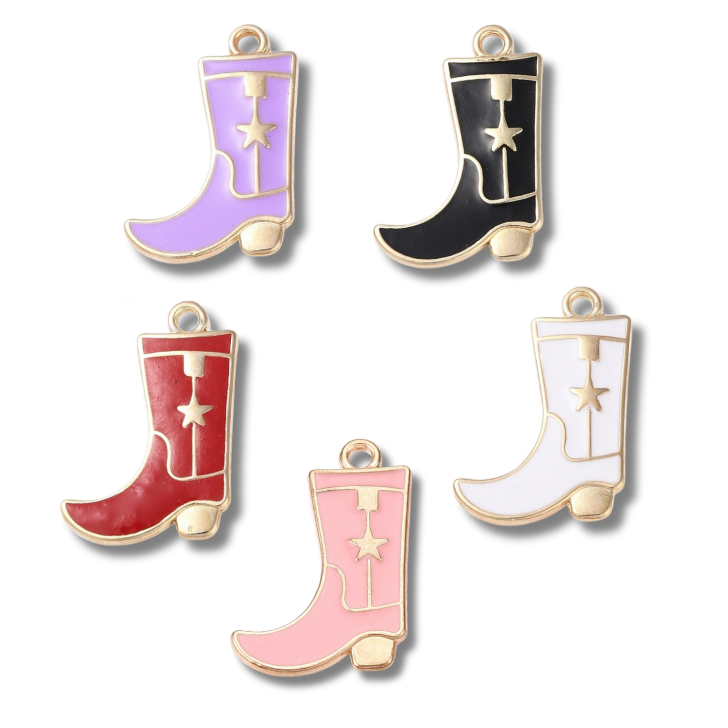 Cowboy Boot Star Charm