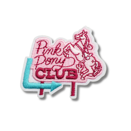 Pink Pony Club Embroidered Iron On Patch