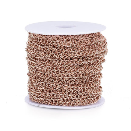 Rose Gold Curb Chain By the Foot - Stainless Steel