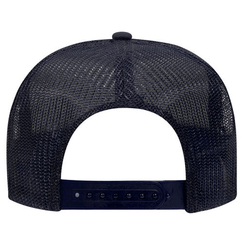 Otto Cap 5 Panel High Crown Mesh Back Trucker Hat - Navy