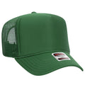 Otto Cap 5 Panel High Crown Mesh Back Trucker Hat - Kelly