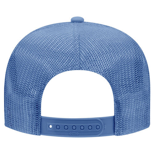 Otto Cap 5 Panel High Crown Mesh Back Trucker Hat - Col. Blue