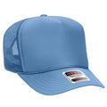 Otto Cap 5 Panel High Crown Mesh Back Trucker Hat - Col. Blue