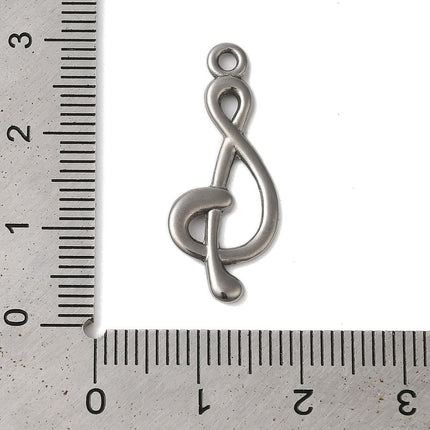 Music Note Silver Charm