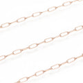 Rose Gold Paperclip Link Chain 4.8mm By the Foot - Ion Plated Stainless Steel