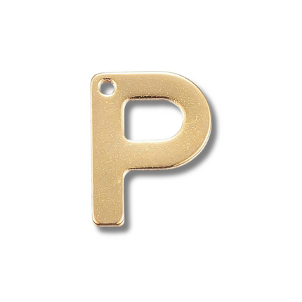 Stainless Steel Gold Initial Letter Charm Set