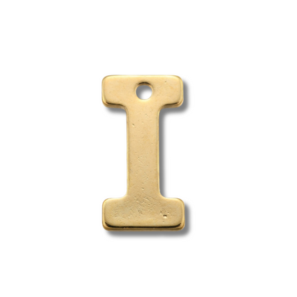 Stainless Steel Gold Initial Letter Charm Set