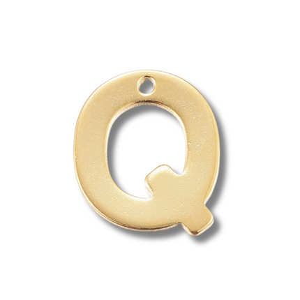 Stainless Steel Gold Initial Letter Charm Set