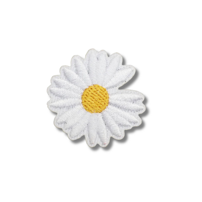 Daisy Embroidered Iron On Patch