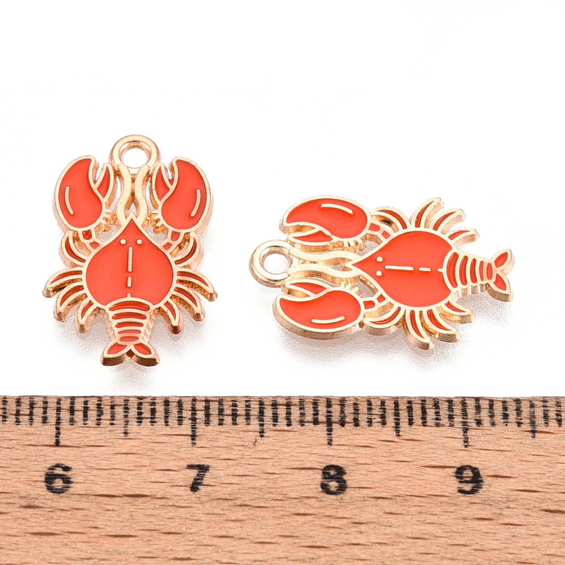 Gold Alloy Lobster Charm