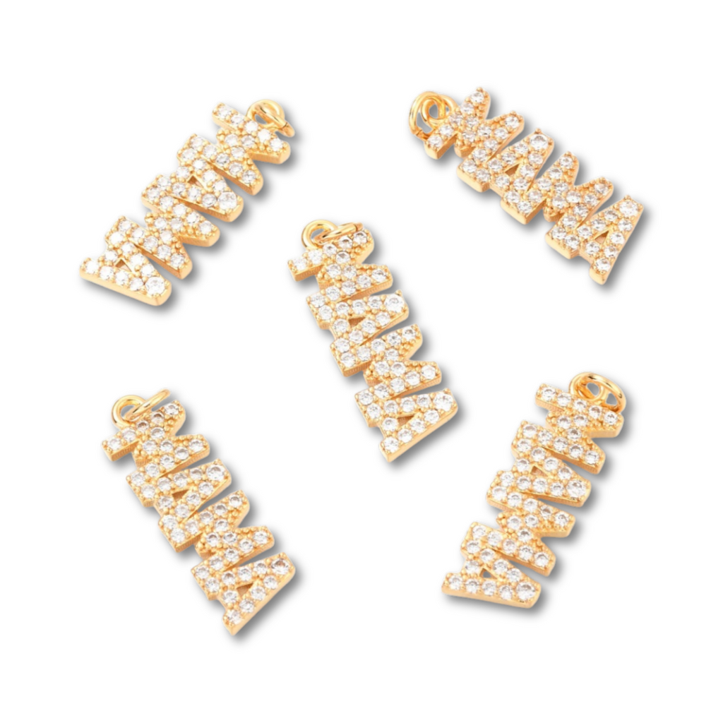18k Gold Plated Brass Mama Charm