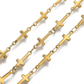 Gold Cross Link Chain By the Foot - PVD Stainless Steel