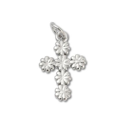 Cross Daisy Charm