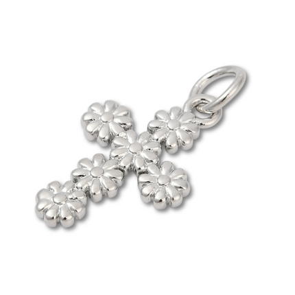 Cross Daisy Charm