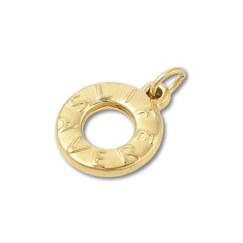 18k Gold Plated Stainless Steel Life Saver Charm