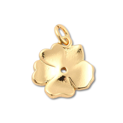 Flower Colored Gold Charm - Assorted