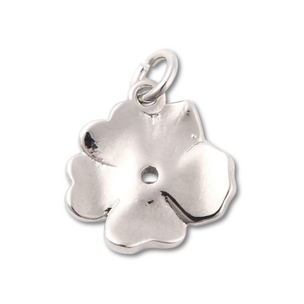 Flower Colored Silver Charm - Assorted