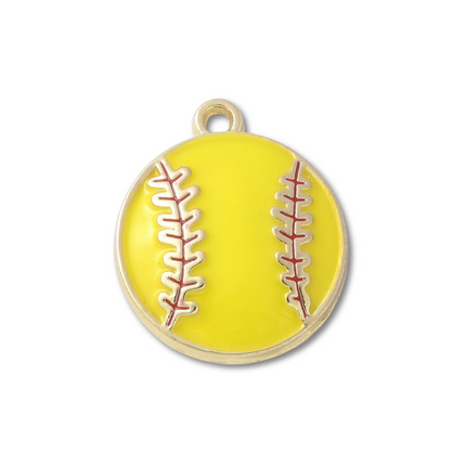Softball Gold Charm