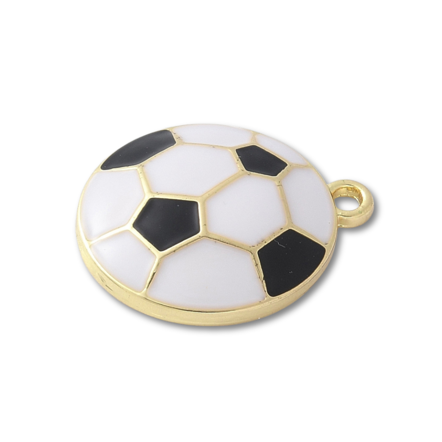Gold Alloy Soccer Charm