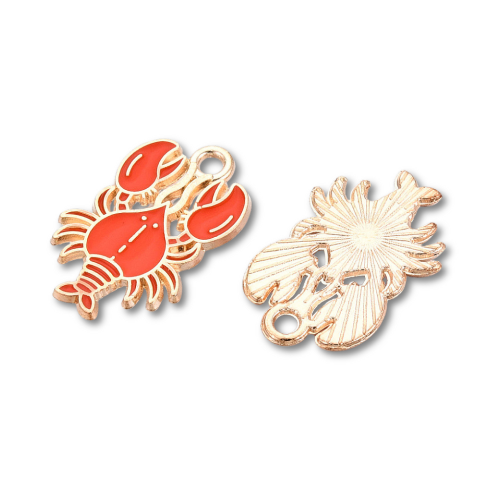 Gold Alloy Lobster Charm
