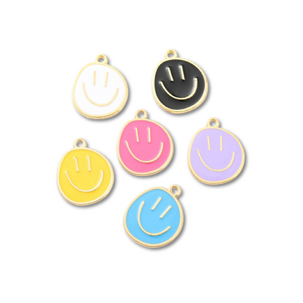 Smiley Happy Face Gold Charm