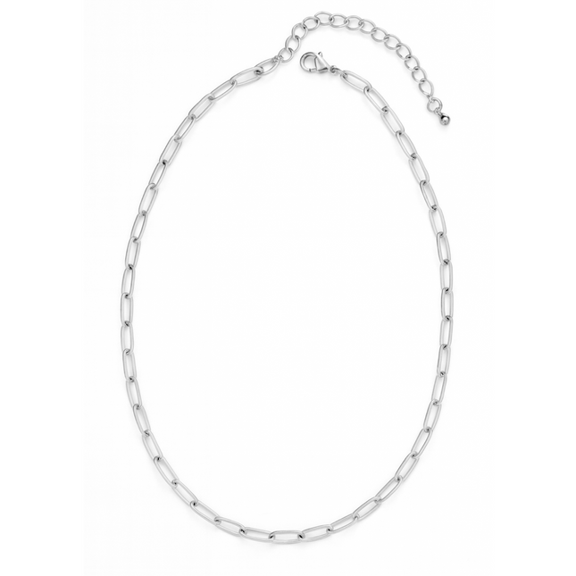 Paperclip Silver Chain Necklace