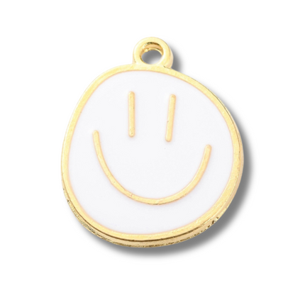 Smiley Happy Face Gold Charm