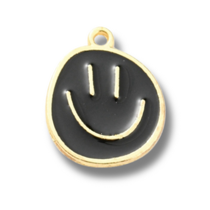 Smiley Happy Face Gold Charm