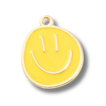 Smiley Happy Face Gold Charm