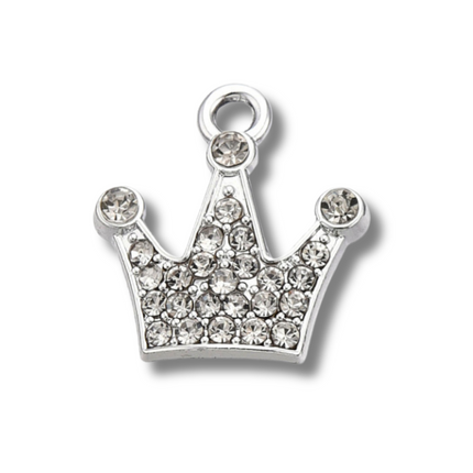 Crown Silver Charm