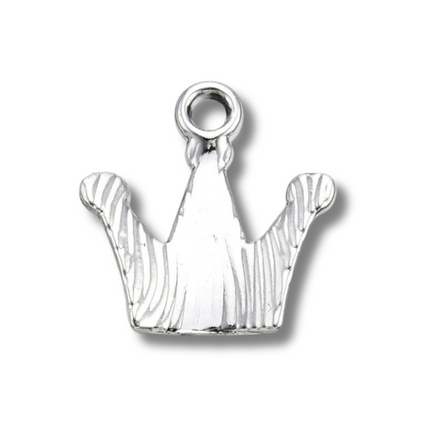 Crown Silver Charm