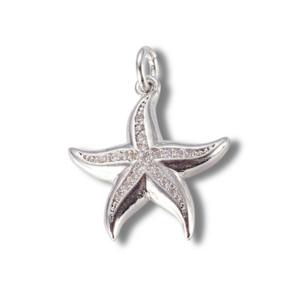 Starfish Silver Charm