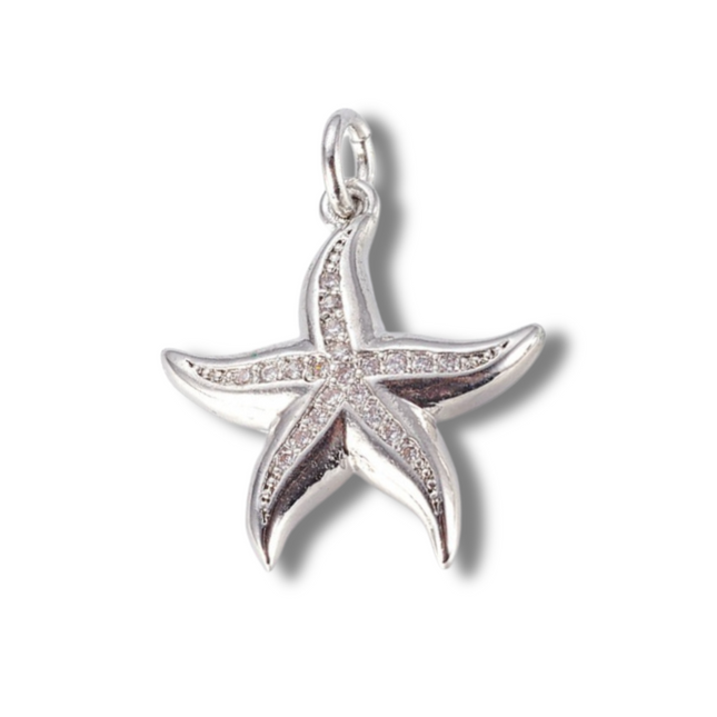 Starfish Silver Charm