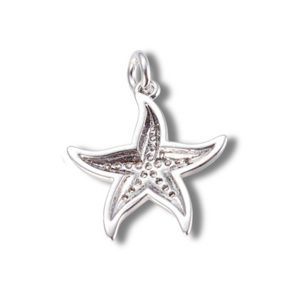 Starfish Silver Charm