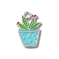 Silver Alloy Plant Charm