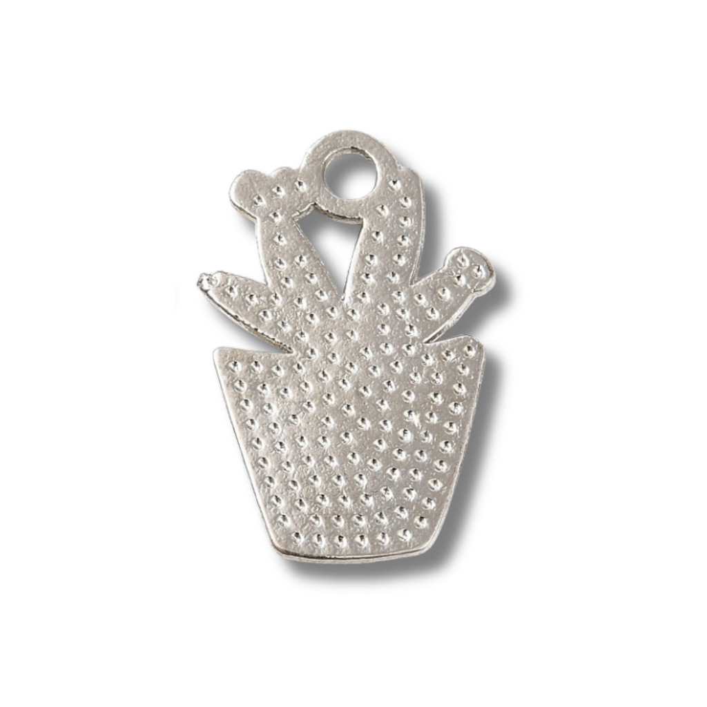 Silver Alloy Plant Charm