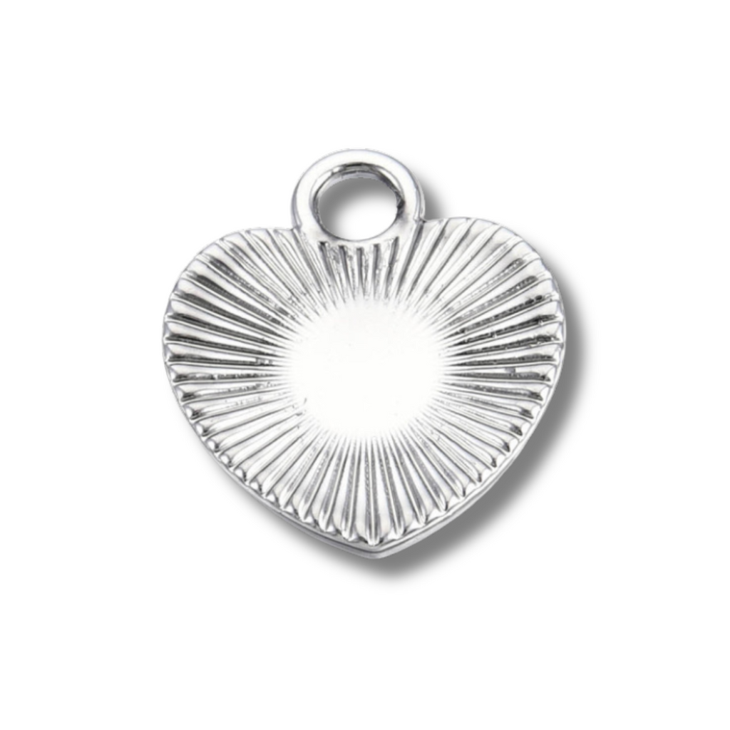 Heart Silver Charm