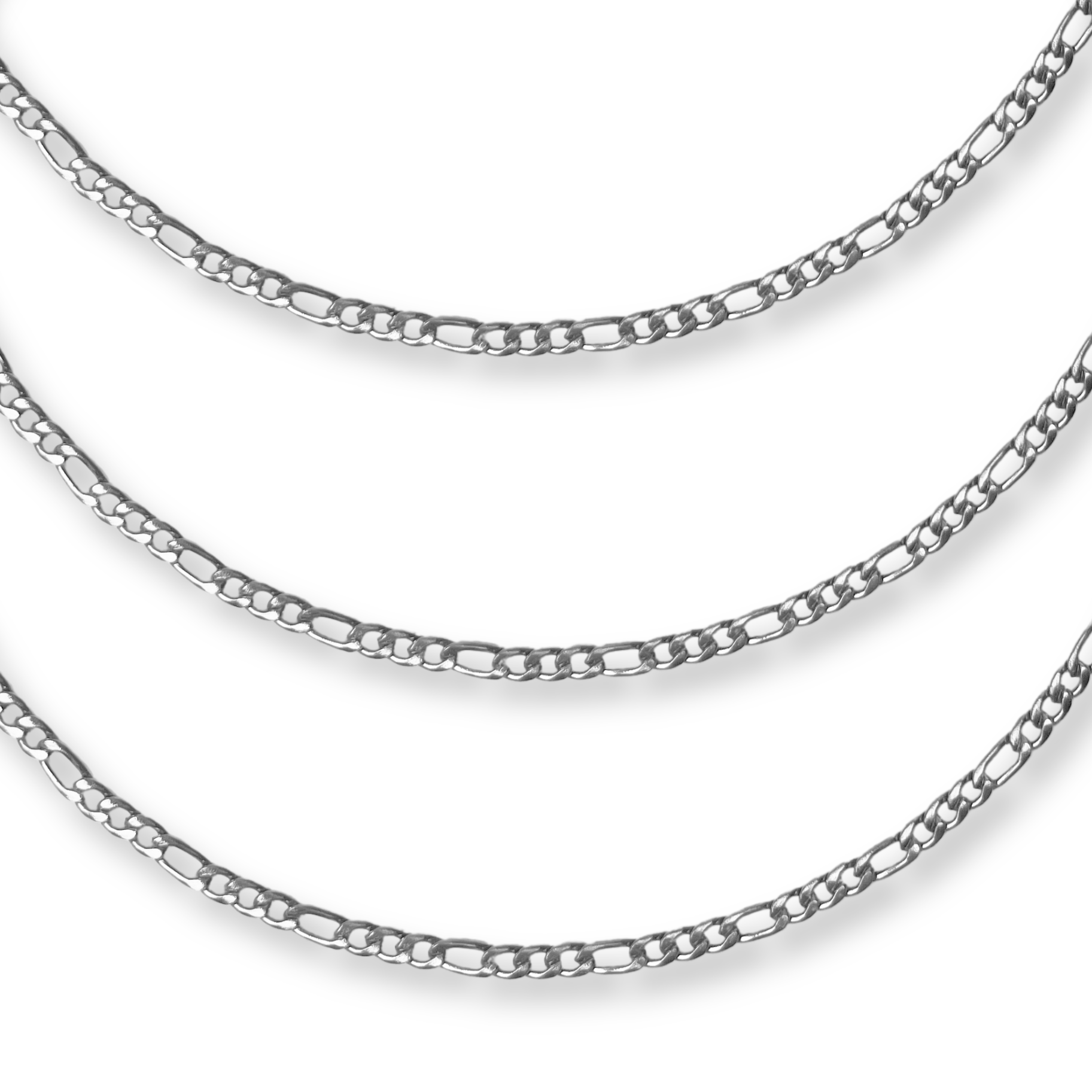 Figaro Silver Chain Bracelet