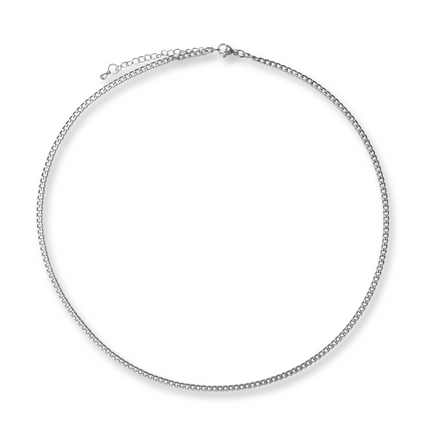 Curb Silver Chain Necklace