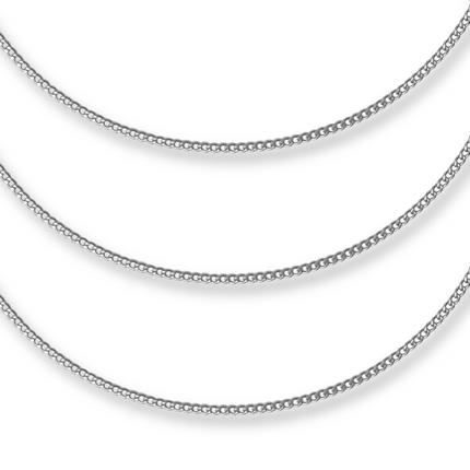 Curb Silver Chain Bracelet