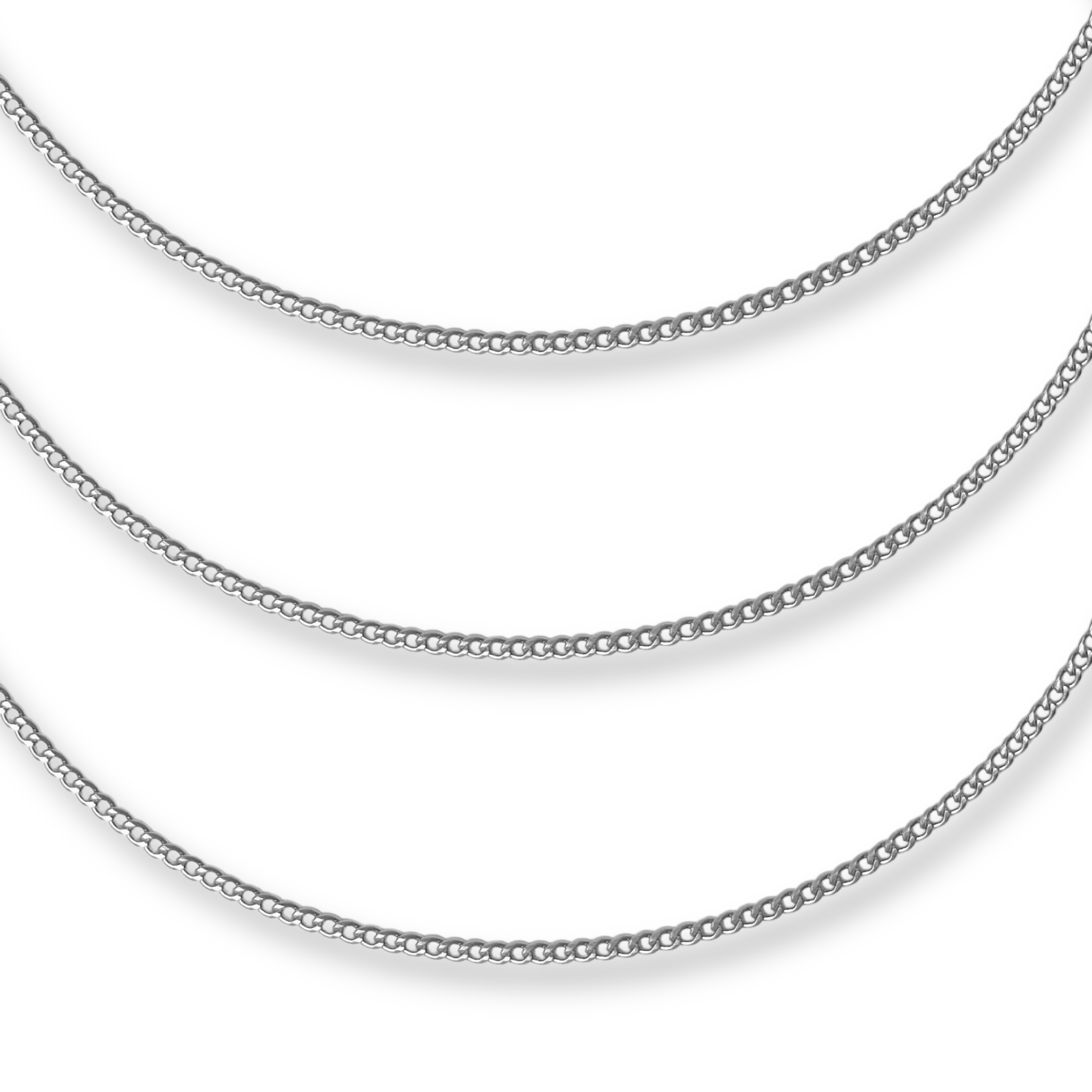 Curb Silver Chain Bracelet