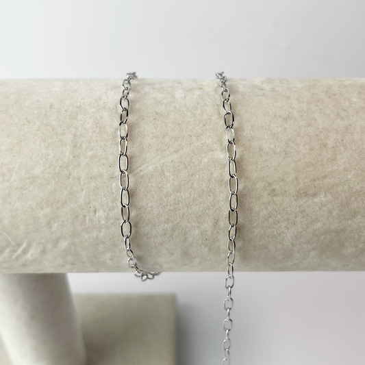 Paperclip Silver Chain 4.8mm By the Foot