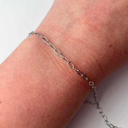 Paperclip Silver Chain 4.8mm By the Foot