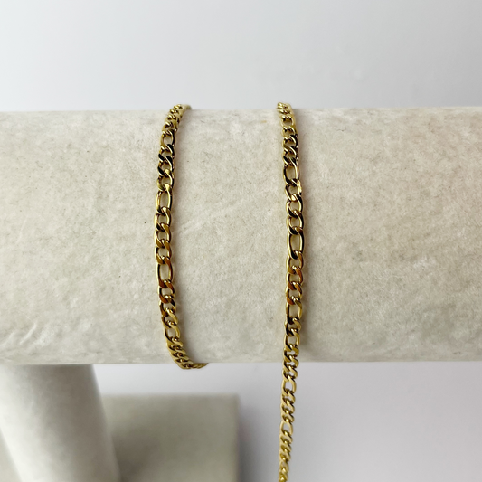 Figaro Gold Chain By the Foot