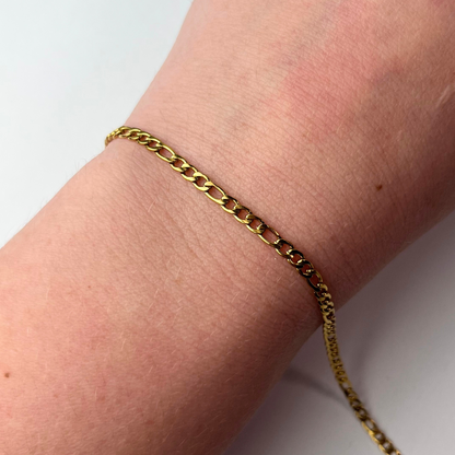 Figaro Gold Chain By the Foot