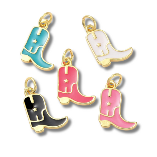 Cowboy Boot Star Charm