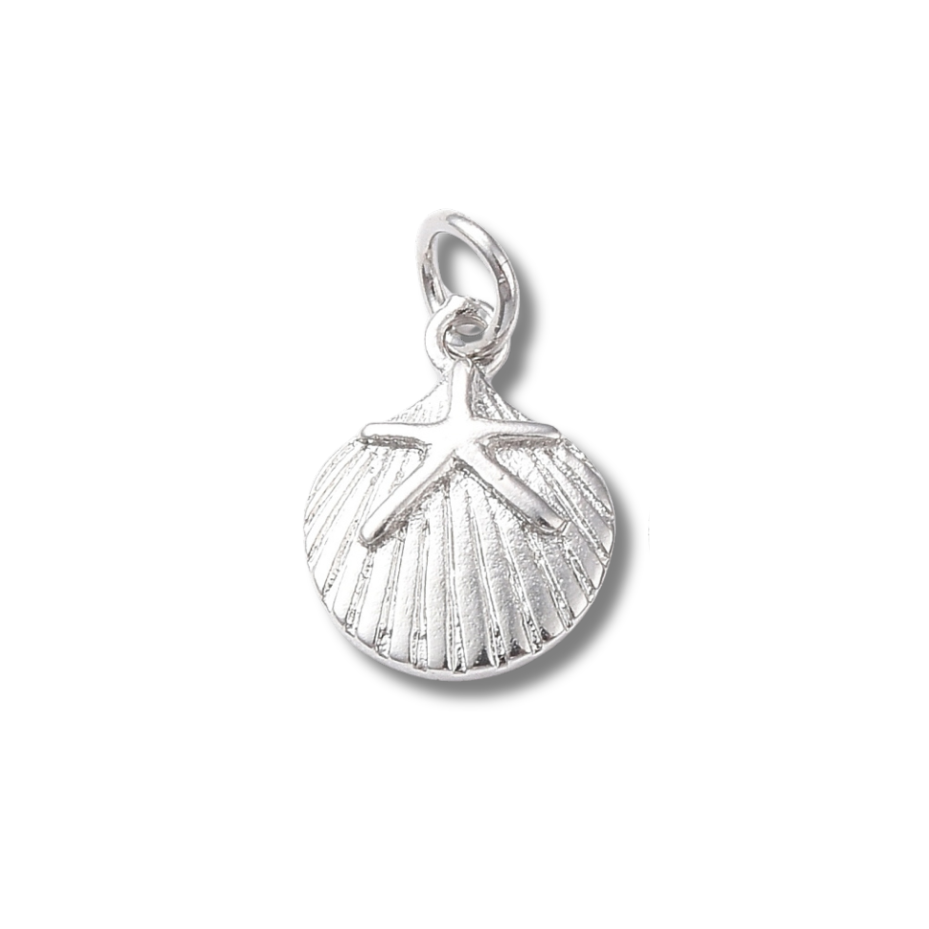 Shell Starfish Silver Charm