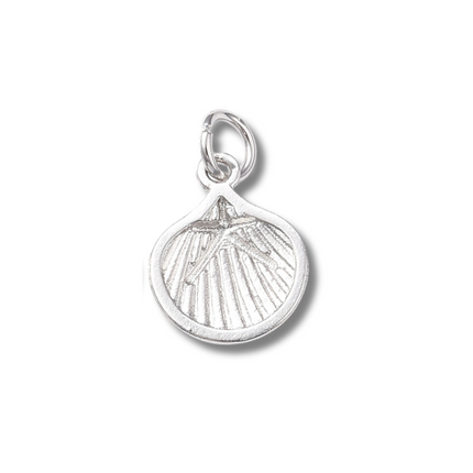 Shell Starfish Silver Charm