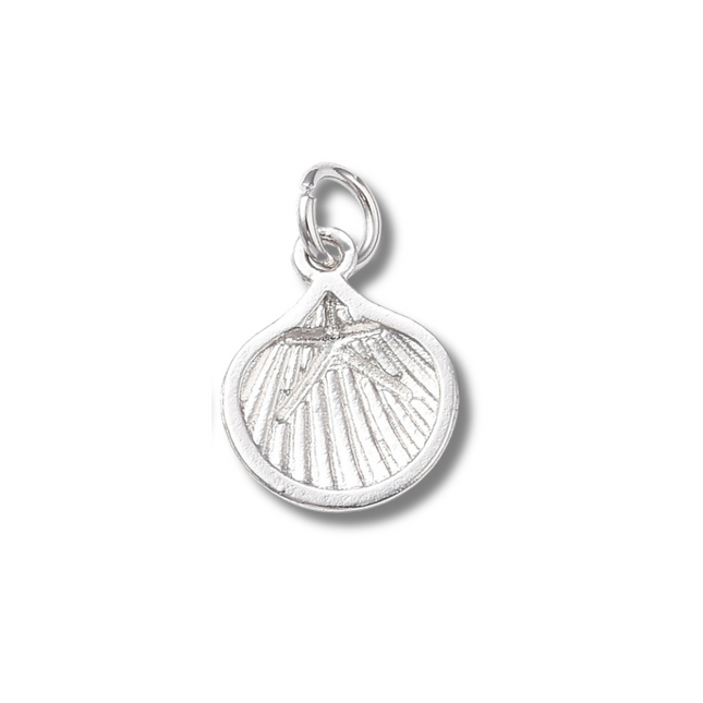 Shell Starfish Silver Charm